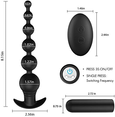 7 Speed Rechargeable Wireless Remote Análes Wave Beads Plug Male Dilatór Ví'brántor Bῡtţ Plug Male Dilatór G špóţţer P'róstatå Messager Análes Six Toy for Women Men