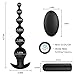 Maison-Market Vibrating Anal Beads Butt Plug with Remote Control Prostate Stimulation Massage 9 Vibrating Anal Training Vibrator Adult Sex Toy, Rechargeable Anal Bead Waterproof, for Men Women Couples