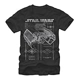 Star Wars TIE Fighter Blueprint Mens Graphic T Shirt - Fifth Sun