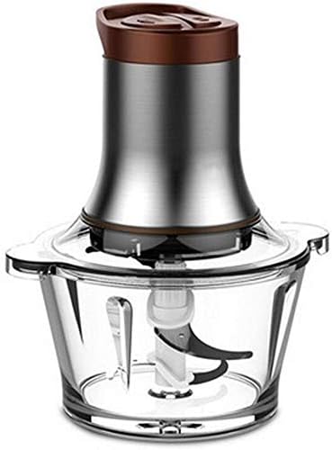 Jade Meat Grinder, Household Electric Stainless Steel Mincer, Glass Container 2.2L Without BPA, Multi-Function Shredder, Universal Grinder, Onion Slicer, 300W [Energy Grade A +]