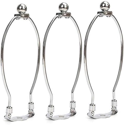 FIDGET PENCIL 3 Pack 8 Inch Lamp Harp Holder for Table and Floor Lamps (Chrome Polished)