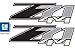 Chevy Silverado Z71 4x4 Black Decals Stickers - FB (2007-2013) Bed Side 1500 2500 HD (Set of 2)