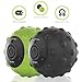 Sedona, 4 Speed Vibrating Massage Ball, Rechargeable Textured Foam Roller, Muscle Tension Pain and Pressure Relieving Fitness Massaging Balls, Myofascial Release for Feet Arms Back and Neck, Black