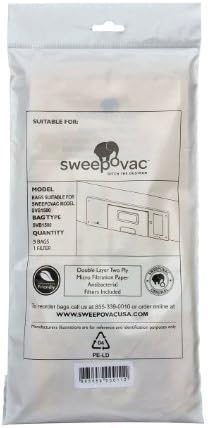 Sweepovac 5 pk of Replacement Bags and 1 Filter by Sweepovac