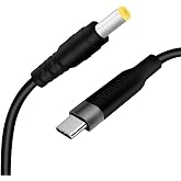 Strhowill 0.4M/1.4FT PD Type C Male to DC 5.5 x 2.5mm Male Power 12V PD Power Charging Cord，Used for Monitors,Tablets and More,Support 36W/12V PD Charger Cable Power Plug Converter