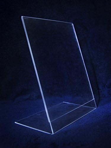 Marketing Holders Counter Sign Holder Literature Flyer Advertisement Display Frame Premium Clear Acrylic 8.5"w x 11"h Side Load Lot of 2