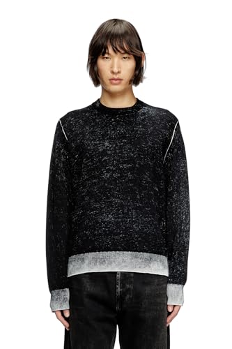 Diesel K-larence-b Knitwear Maglia di Tuta, Nero, Nero, Nero, S Unisex-Adulto