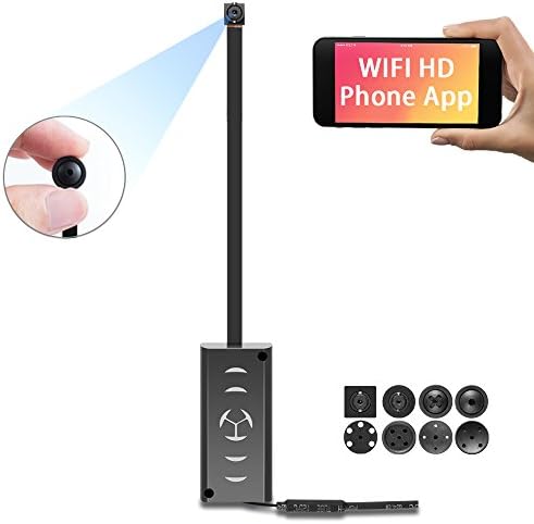 Wireless Hidden Camera, ENKLOV WIFI Spy Camera with Motion Detection, Loop Record, HD 1080P Nanny Cam for IOS iPhone Android Phone App Remote view, Support 128GB SD Card, Built-in Battery