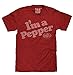 Tee Luv Men's Dr Pepper T-Shirt - Faded I'm A Pepper Logo Shirt (Crimson Heather) (XL)