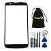 Mencia Outer Glass Lens Screen Replacement Compatible With LG K10 LTE K430 K410 K420 (Without digitizer) (Black) Free Tools
