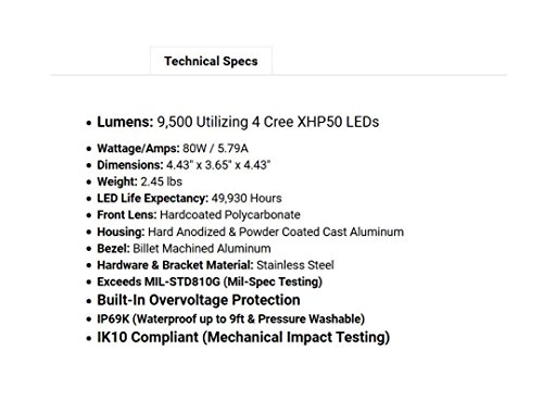 Baja Designs 67-7803 XL80 Driving/Combo Light Bar, Pair