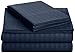 Amazon Basics Deluxe Microfiber Striped Sheet Set, Navy Blue, TwinXL