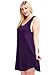 Modern Kiwi Solid Basic Asymmetric Plus Size Tank Tunic Dress Purple 1X