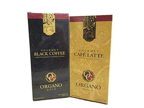 Organo Gold Combo Pack 1 Box Black Coffee And 1 Box Cafe Latte 100% Cetified Organic Gourmet Coffee