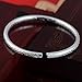 5 PCs Bangle Bracelet,Hemlock Women 925 Sterling Silver Bracelet Bohemia Jewelry (Silver)