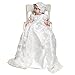Stunning Baby Lace Satin Christening Dress Baptism Gowns with Bonnet 3-24M (6M)