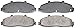 ACDelco Silver 14D679M Semi-Metallic Front Disc Brake Pad Set with Wear Sensor
