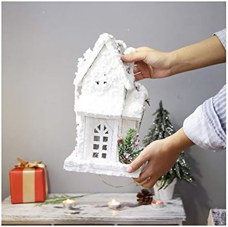 OMFGOD Christmas Decoration Light Snow House Decoration