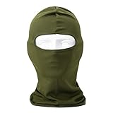Seoget Candy Color Ultra Thin Ski Face Mask Under A Bike/Football Helmet -Balaclava (Army Green)