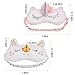 Maxdot 2 Pieces Unicorn Sleeping Mask Cute Unicorn Horn Plush Blindfold Eye Cover (Gold and Pink)