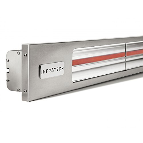 Infratech Slimline Series 29 1/2-inch 1600w Single Element Electric Infrared Patio Heater - 120v - Silver - Sl1612sv