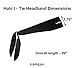 Halo Headband Halo I- Custom Fit- Tie Sweatband for Men and Women, No Slip With Moisture Wicking Dryline Fabric, Black