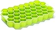 Silicone Ice Cube Tray by Deeer - 37 pc Geometric Ice Cube Maker (Green)