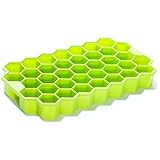 Silicone Ice Cube Tray by Deeer - 37 pc Geometric Ice Cube Maker (Green)