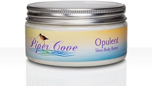 Piper Cove Opulent (Cashmere Soft) Shea Body Butter with Grapeseed Oil Promotes Collagen Production to Soothe Dry, Damaged Skin (8 oz)