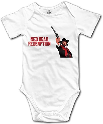 DEMOO Baby's Red Dead Redemption LOGO Bodysuit/Climbing Clothes White