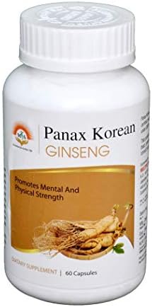 MSS Ginseng Panax Korean Ginseng Extract Supplement that promotes Mental and Physical Strength- 60