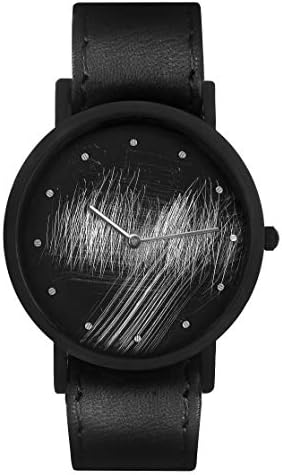 Stainless Steel Swiss-Quartz Leather Calfskin Strap, Black, 20 Casual Watch (Model: core-SL-132)