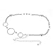 Silver Tone Lobster Clasp Circle Hoop Detailing Waist Chain for Woman