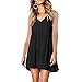 Women Loose Tops Dress – Ladies Casual High Waist Sleeveless Ruffle Hem Dresses – V Neck Mini Dressthumb 2