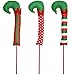 Gift Boutique Christmas Elf Leg Picks Plush Stuffed Feet with Elves Shoes Sticks with Jingle Bells Red, Green and White Colors Set of 3 Tree Ornament Decorations