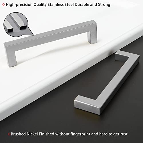 homdiy 30 Pack 8 Inch Brushed Nickel Cabinet Pulls