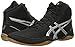 ASICS Men's Matflex 5 Wrestling Shoe, Black/Silver, 9 M US