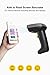 Inateck Barcode Scanner, QR Code Scanner with Smart Base, 2D, Wireless, Bluetooth, Read Screen, BCST-52 Black