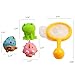 Jerryvon Bath Toy Set with Fishing Net Floating Cute Sea Animals Funny Bath Time for Kids 12 Months +