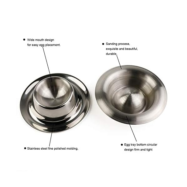 Stainless Steel Egg Cup Holder Set for Soft Boiled Egg Holder Tableware Kitchen Tools