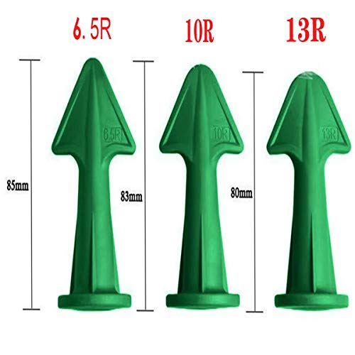3 Pcs Caulk Nozzle Applicator, Silicone Caulking Tools Sealant Nozzle,Caulking Epoxy Piston Nozzle Accessories, Silicone Sealant Finishing Tool Grout Scraper for Tile or Brick Joints (green)