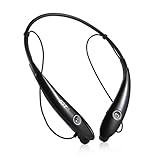 GJT®Hv900 Wireless Bluetooth Stereo Headset Universal Vibration Neck Bluetooth Style Earphone Headphone for iPhone 6 6S 5S, Samsung Galaxy S6 S6 edge, Note 4 3 2 Android Cellphones Enabled Bluetooth Device (BLACK)