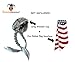 Costume Adventure Gray Braided Hippie Wig for Men Grey 60s Hippie Dude Wig With Hippy American Flag Headband - One Size
