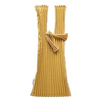lehaha Shoulder Bags, Portable Large Foldable Pleat Bucket Totes Shoulder Shopping Bags Handbag for Women - Medium-Yellow