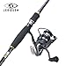 JEKOSEN Portable Travel Casting/Spinning Bass Fishing Rods with Tube Case Lightweight Carbon Fiber Fishing Pole Fresh Water Medium Power Smooth Guides&Durable Reel Seats 6ft-9ft