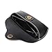Boleke Unisex Handmade Genuine Leather Eyeglass Case Vintage Sunglasses Eyewear Protective Holder(Bronze Magnetic Snap)black
