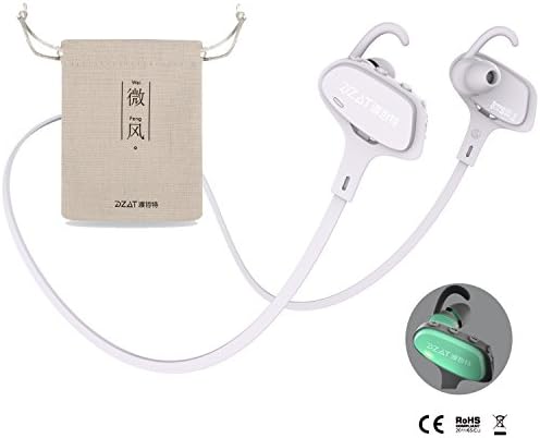 2018 New Bluetooth Earbuds, DF-05 Glow-In-Dark Lightweight Sports Bluetooth Headphones w/ Mic, CSR and Aptx HD Stereo, IP55 Waterproof, Smart AI for Smartphones, Iphone (Fluorescent Gray)