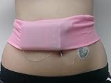 Diabetic Insulin Pump Belts/bands - No Velcro Closure in Pocket, Medium, Pink