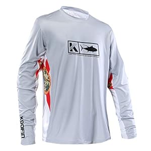 KOOFIN GEAR Performance Fishing Shirt Vented Long Sleeve Sunblock Shirt with Mesh