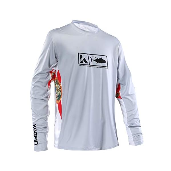 KOOFIN GEAR Performance Fishing Shirt Vented Long Sleeve Sunblock Shirt